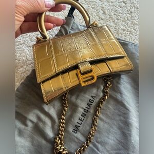 Balenciaga Embossed Leather Hourglass Mini